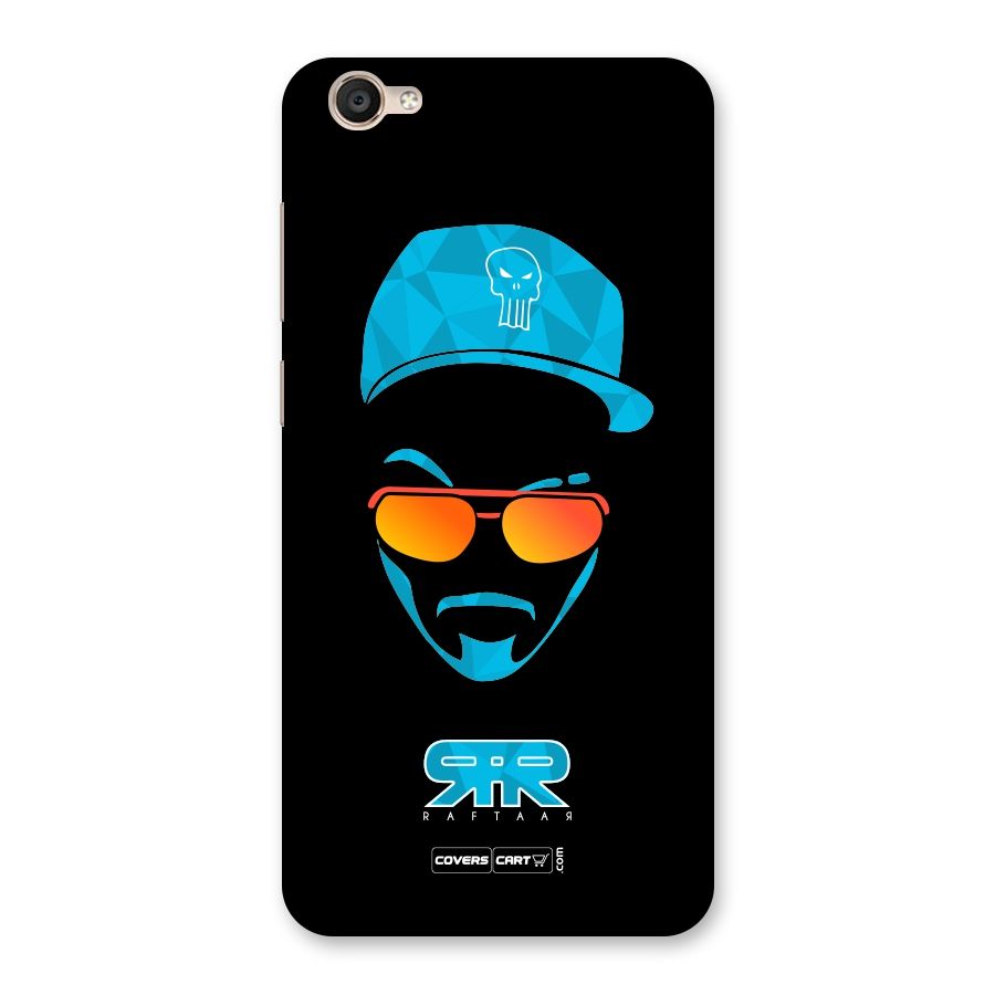 Raftaar Black and Blue Back Case for Vivo Y55