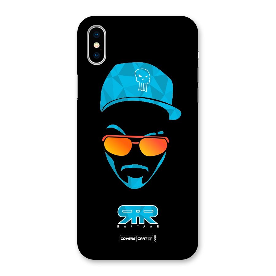 Raftaar Black and Blue Back Case for iPhone XS