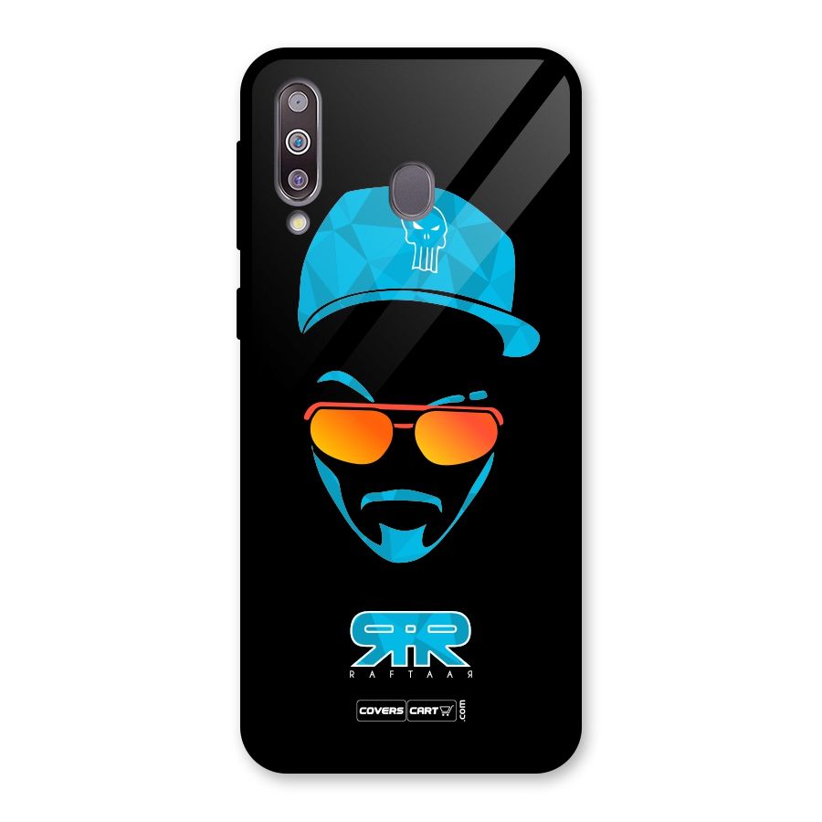 Raftaar Black and Blue Glass Back Case for Galaxy M30