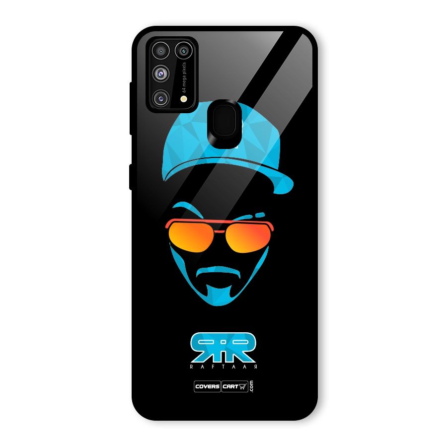 Raftaar Black and Blue Glass Back Case for Galaxy M31