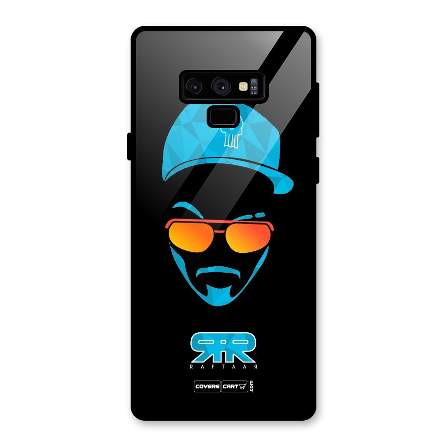 Raftaar Black and Blue Glass Back Case for Galaxy Note 9