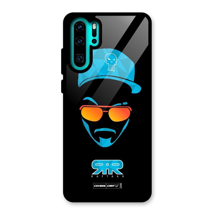 Raftaar Black and Blue Glass Back Case for Huawei P30 Pro