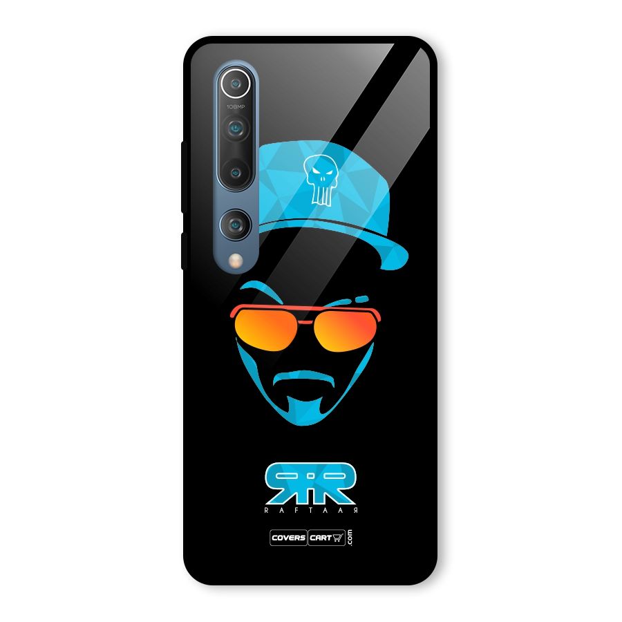 Raftaar Black and Blue Glass Back Case for Mi 10