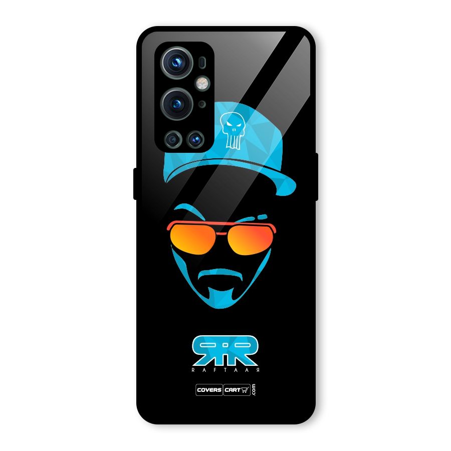 Raftaar Black and Blue Glass Back Case for OnePlus 9 Pro