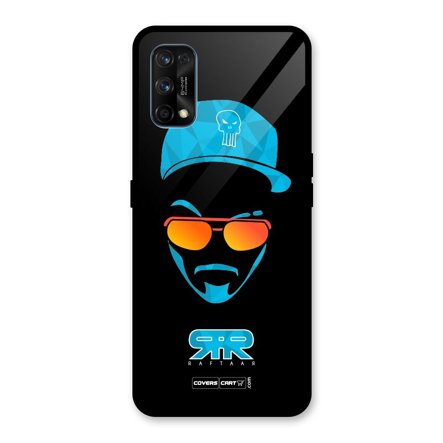 Raftaar Black and Blue Glass Back Case for Realme 7 Pro
