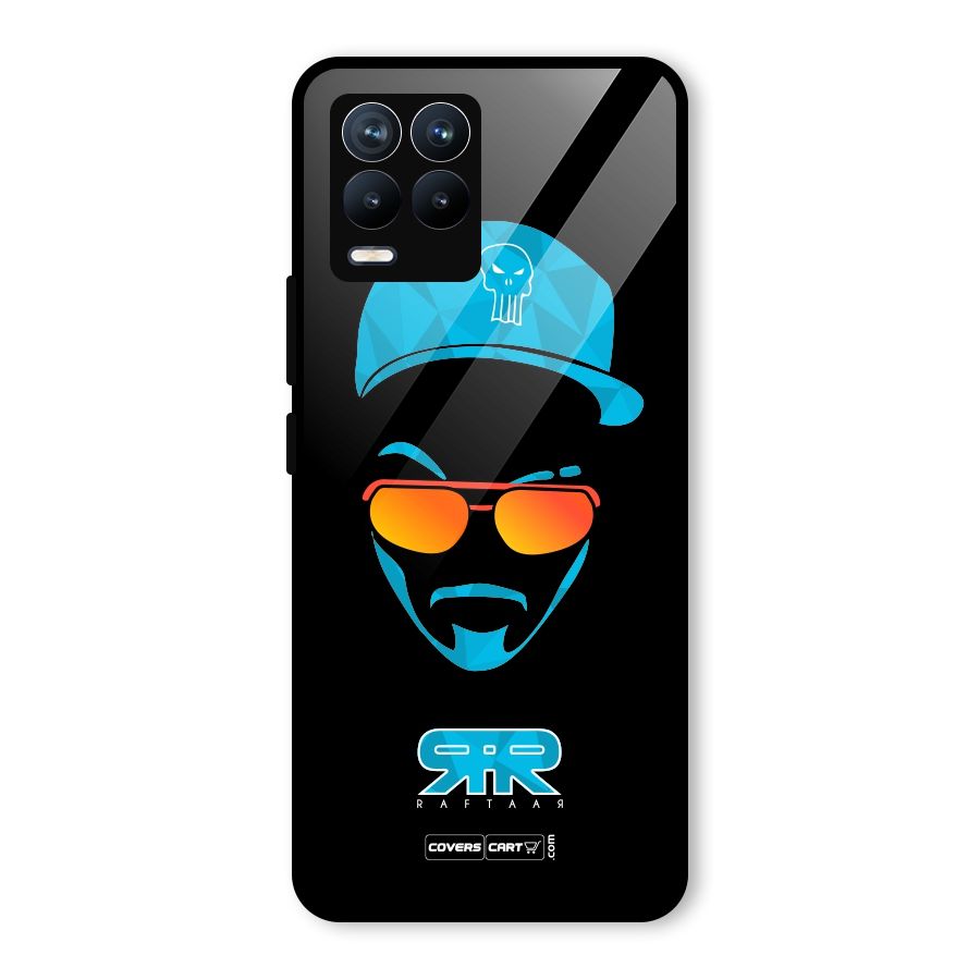 Raftaar Black and Blue Glass Back Case for Realme 8 Pro