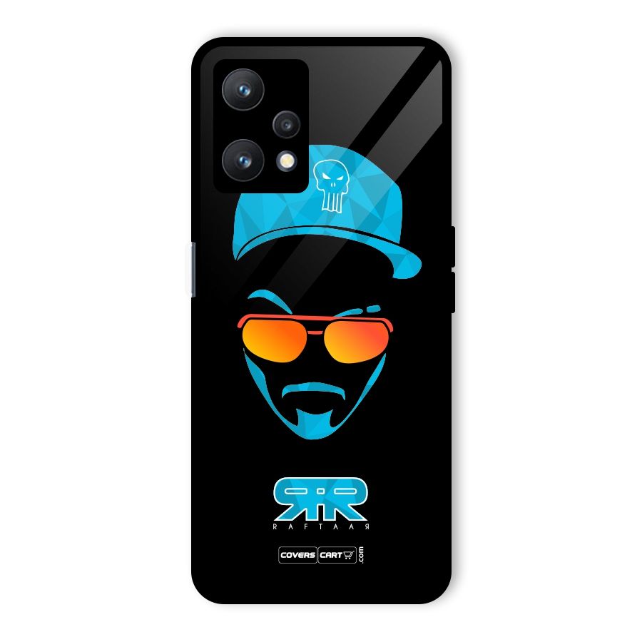 Raftaar Black and Blue Glass Back Case for Realme 9 Pro 5G