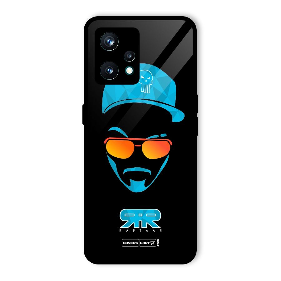 Raftaar Black and Blue Glass Back Case for Realme 9 Pro Plus 5G