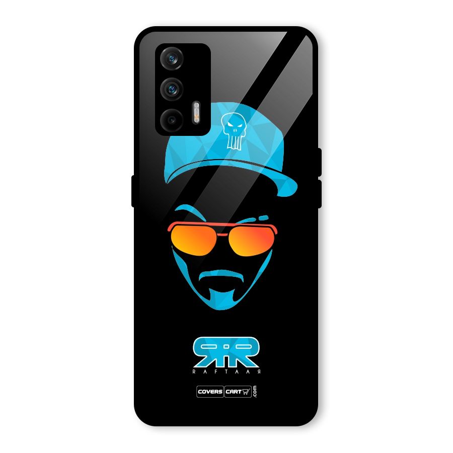 Raftaar Black and Blue Glass Back Case for Realme GT 5G