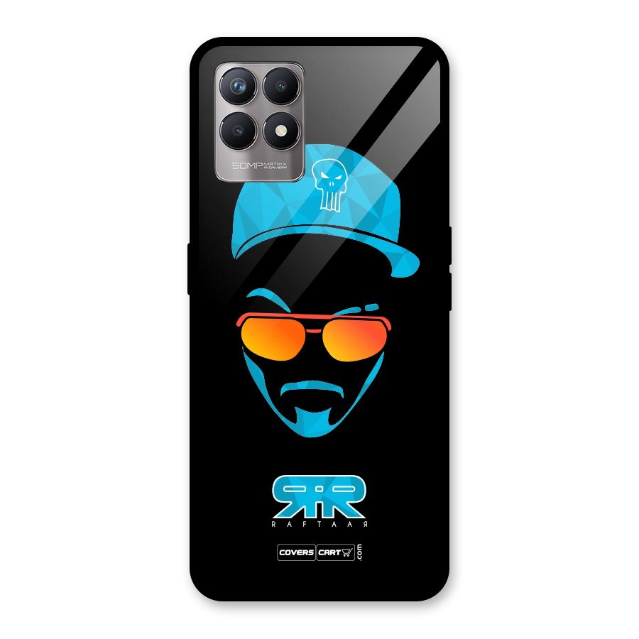 Raftaar Black and Blue Glass Back Case for Realme Narzo 50