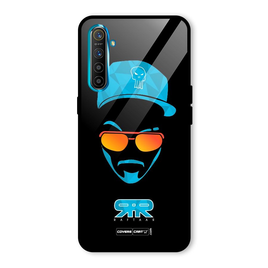 Raftaar Black and Blue Glass Back Case for Realme X2
