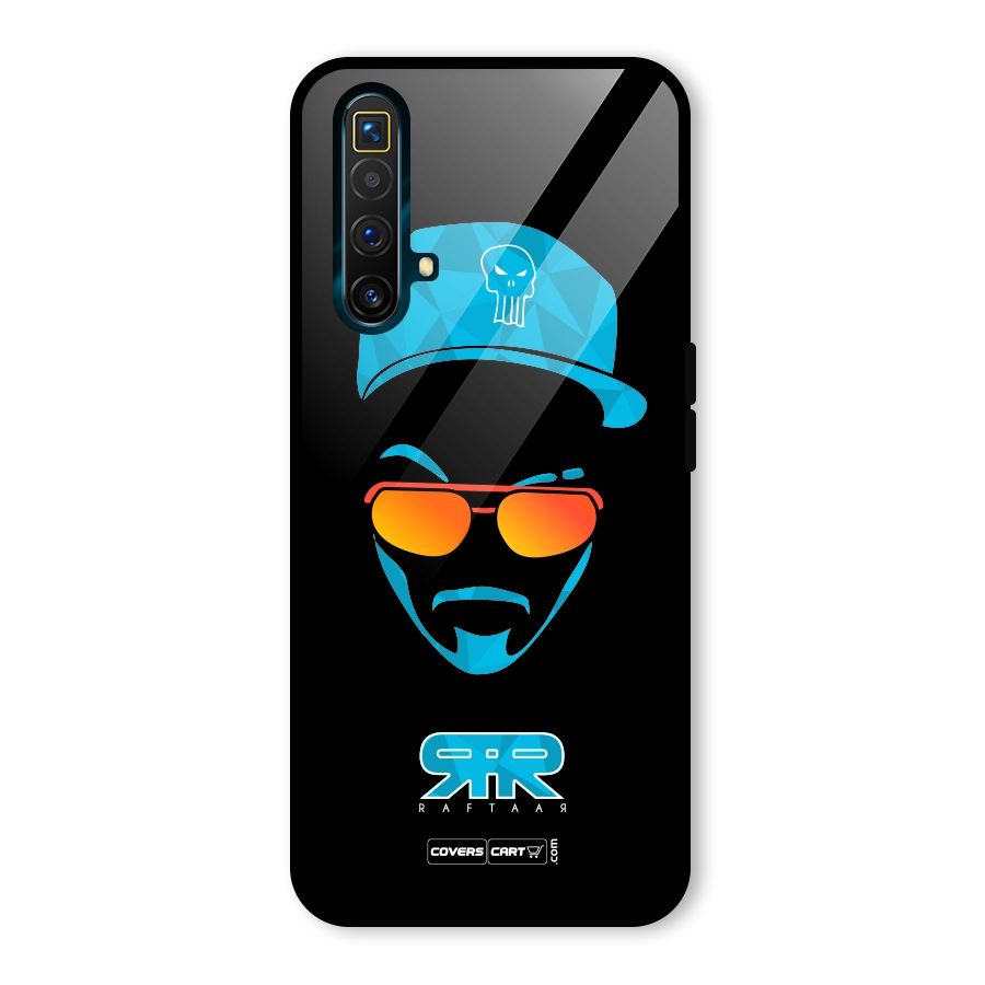 Raftaar Black and Blue Glass Back Case for Realme X3 SuperZoom
