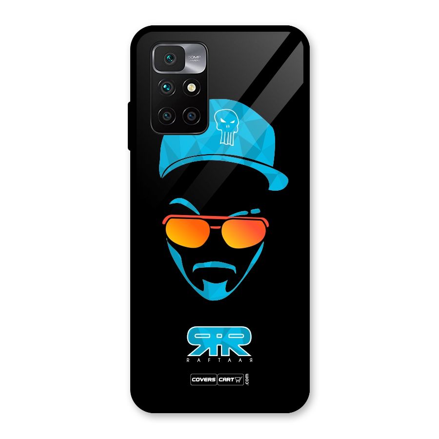 Raftaar Black and Blue Glass Back Case for Redmi 10 Prime