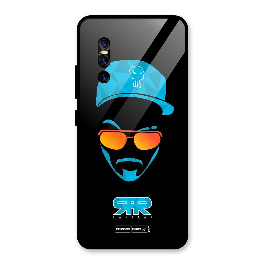 Raftaar Black and Blue Glass Back Case for Vivo V15 Pro
