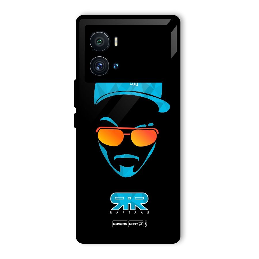 Raftaar Black and Blue Glass Back Case for Vivo iQOO 9 Pro