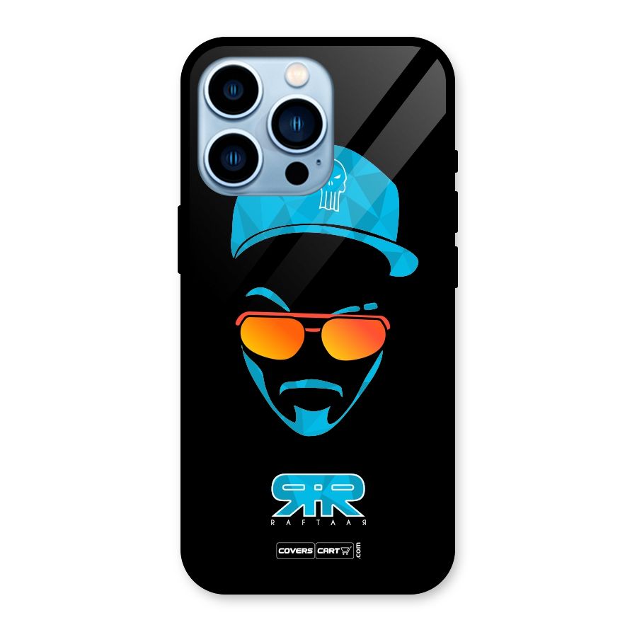 Raftaar Black and Blue Glass Back Case for iPhone 13 Pro