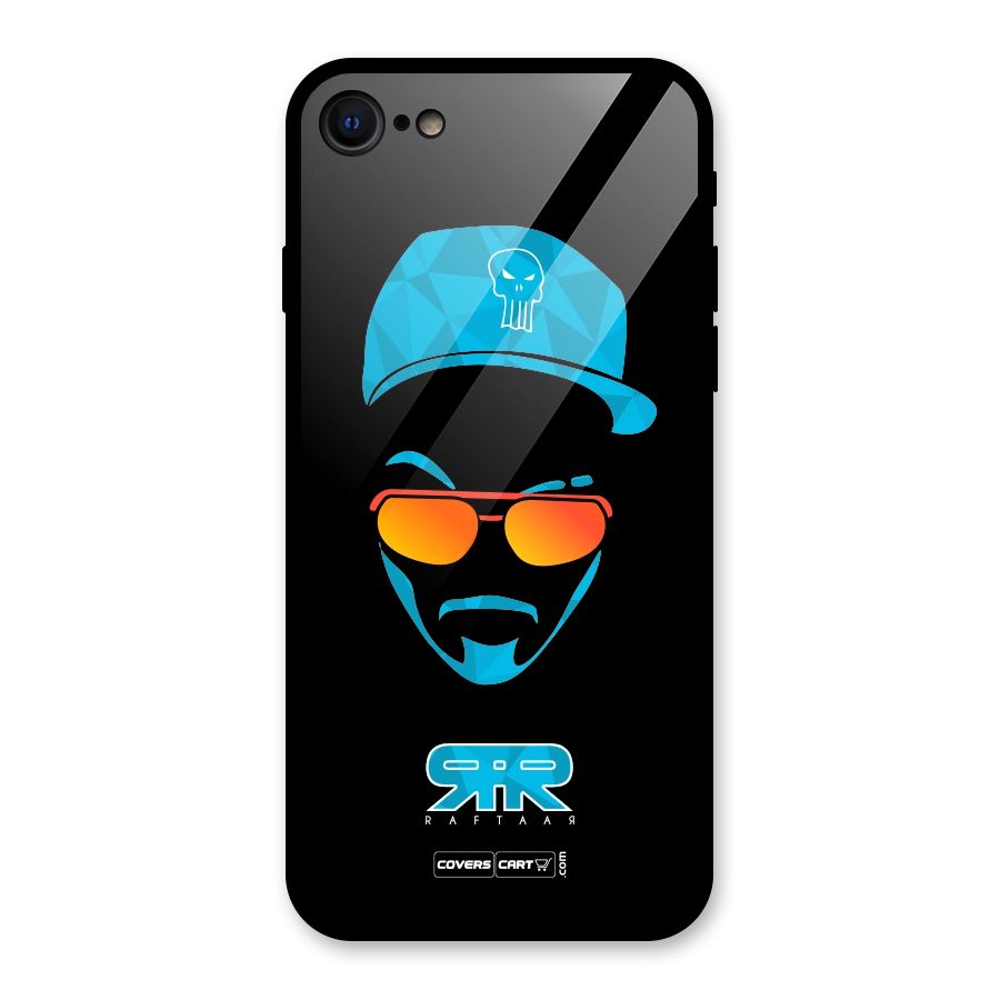 Raftaar Black and Blue Glass Back Case for iPhone SE 2022