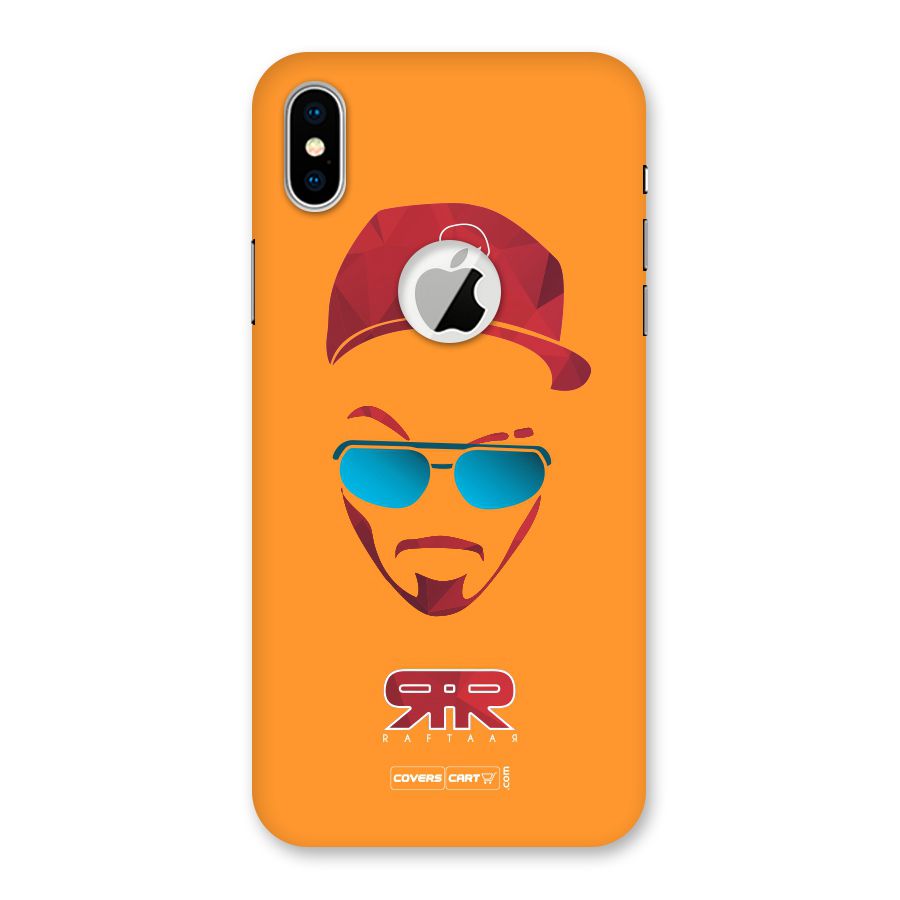 Raftaar Orange Back Case for iPhone X Logo Cut
