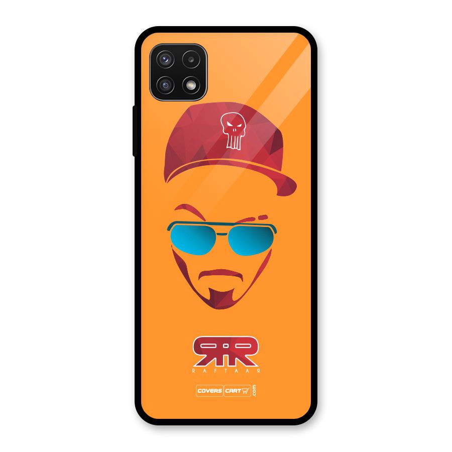 Raftaar Orange Glass Back Case for Galaxy A22 5G