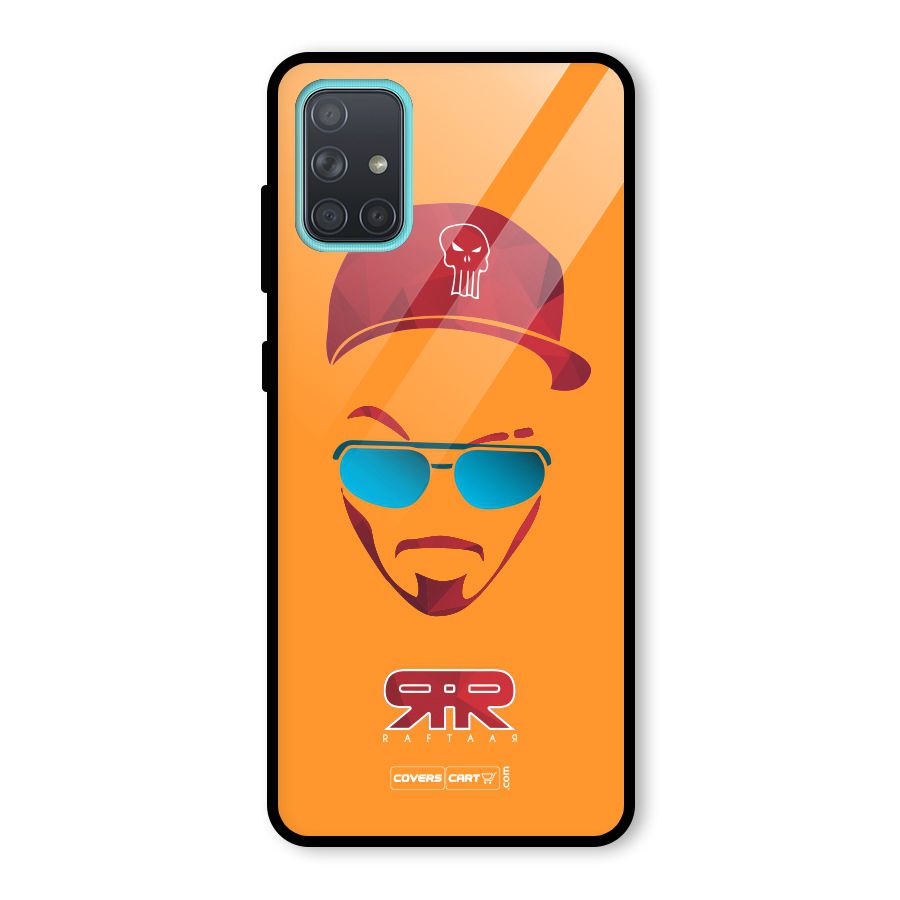 Raftaar Orange Glass Back Case for Galaxy A71