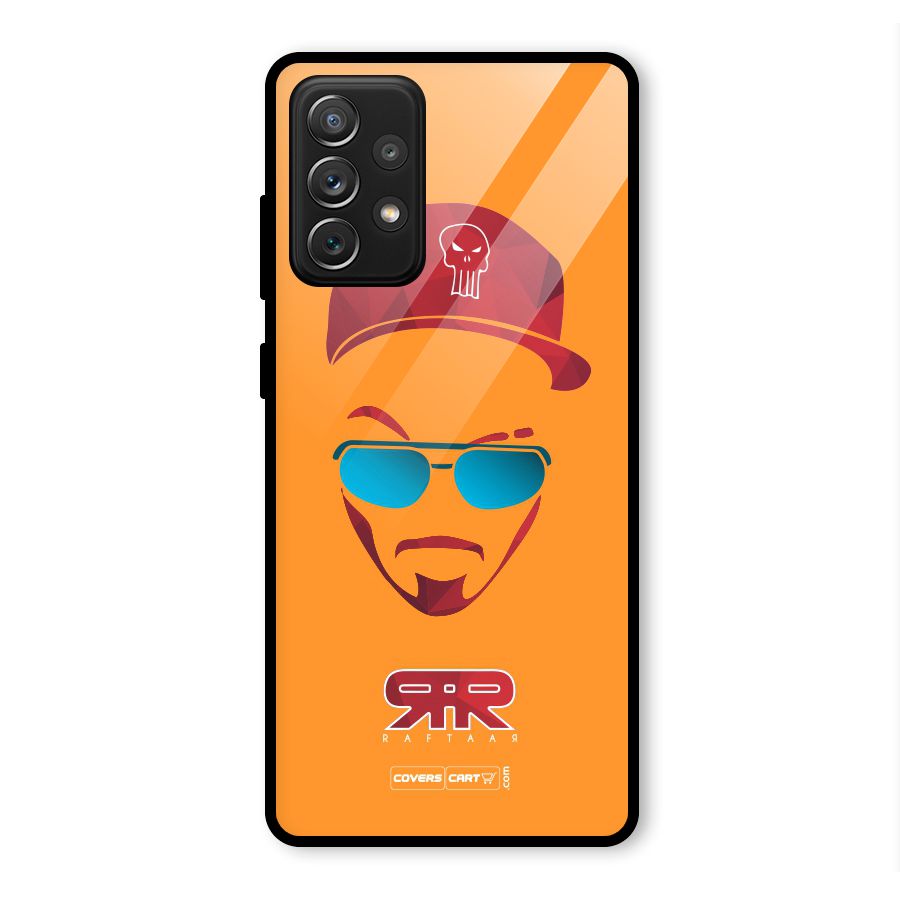 Raftaar Orange Glass Back Case for Galaxy A72