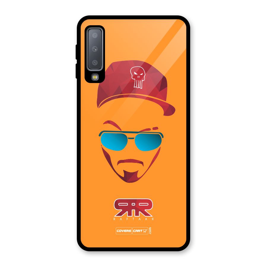 Raftaar Orange Glass Back Case for Galaxy A7 (2018)