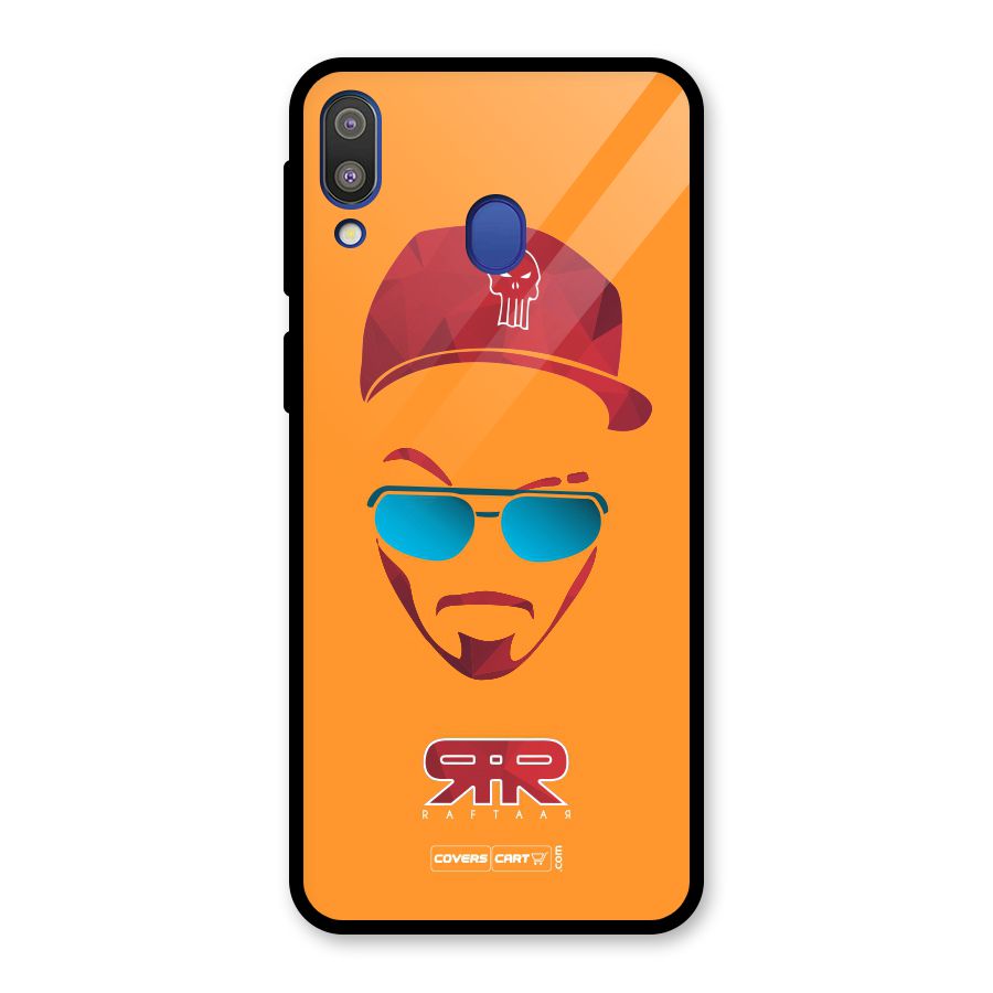 Raftaar Orange Glass Back Case for Galaxy M20
