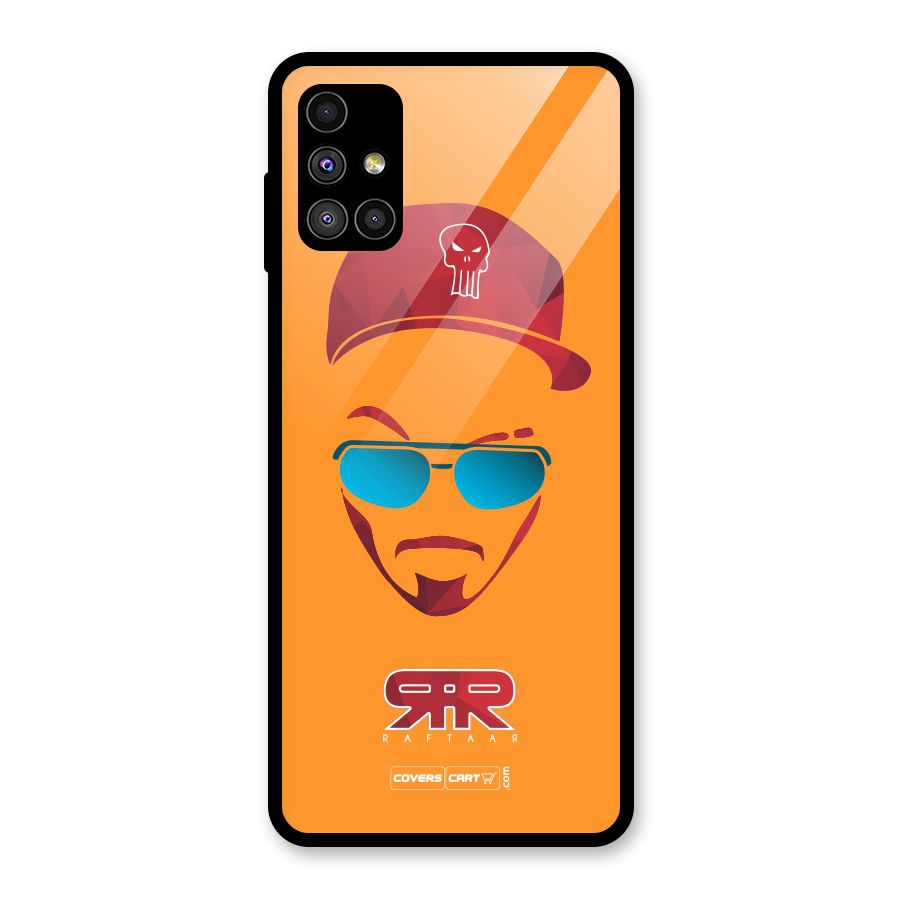 Raftaar Orange Glass Back Case for Galaxy M51
