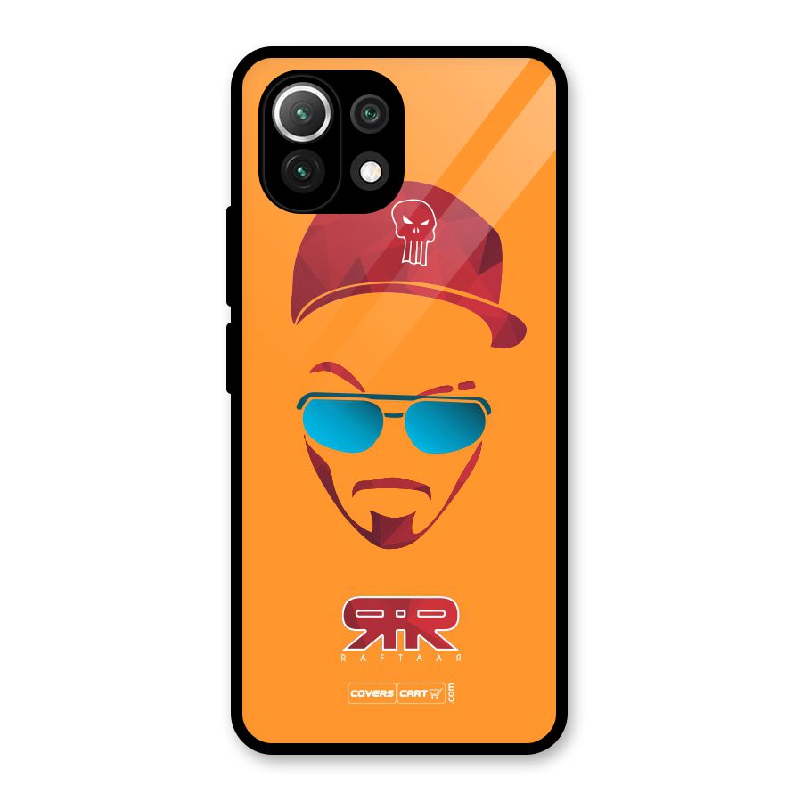 Raftaar Orange Glass Back Case for Mi 11 Lite