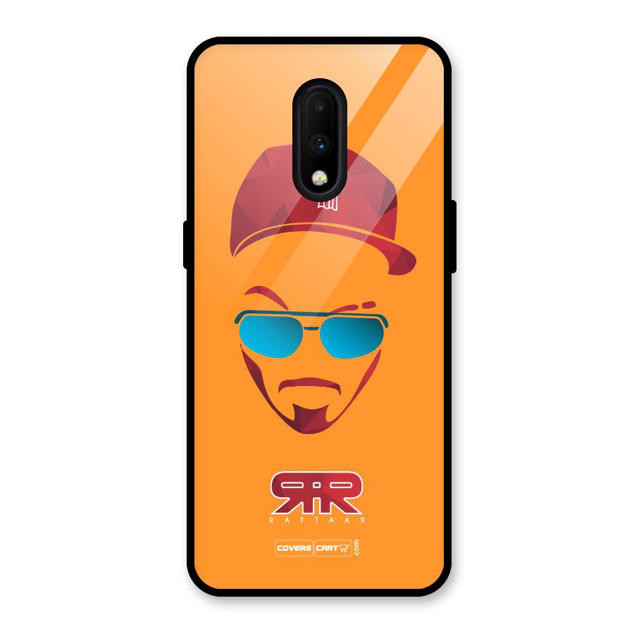 Raftaar Orange Glass Back Case for OnePlus 7