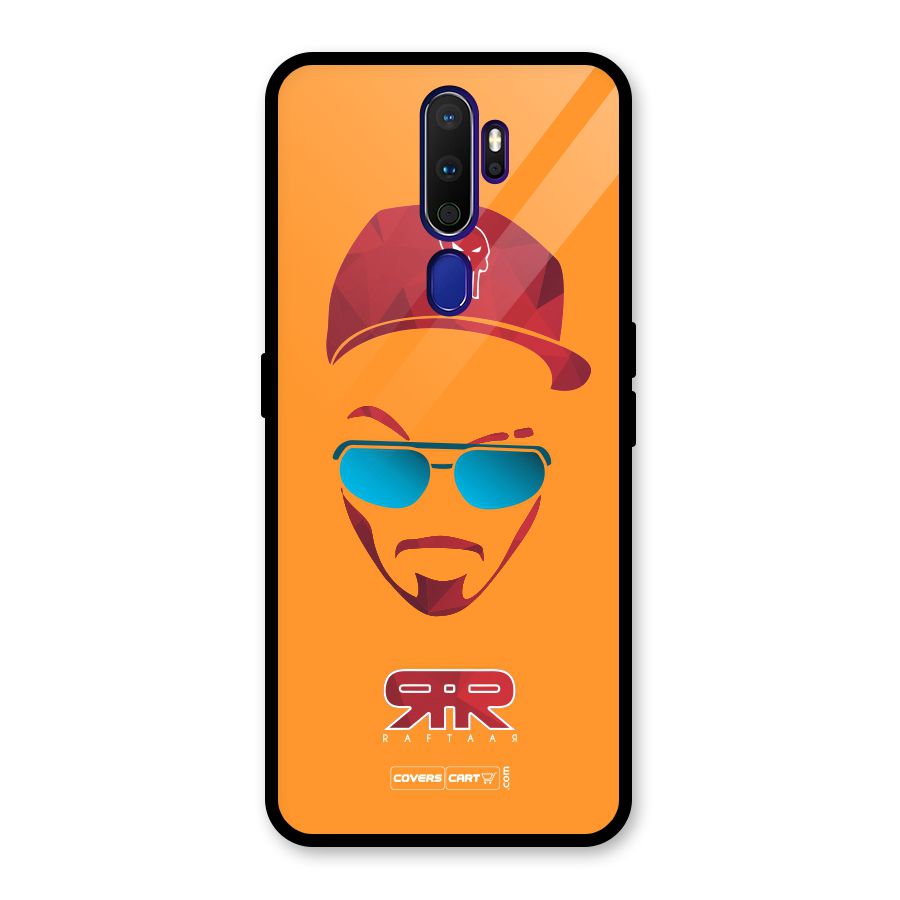 Raftaar Orange Glass Back Case for Oppo A9 (2020)