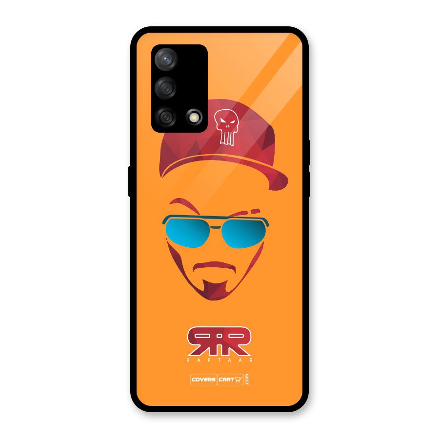 Raftaar Orange Glass Back Case for Oppo F19