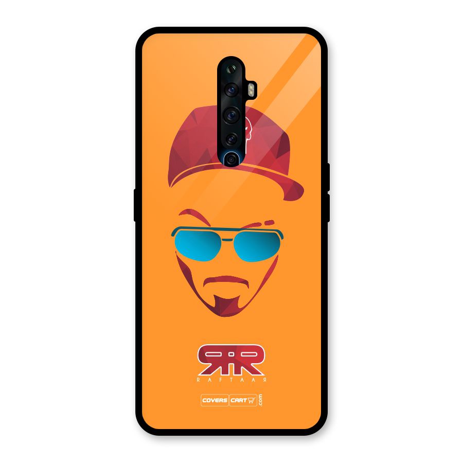 Raftaar Orange Glass Back Case for Oppo Reno2 Z