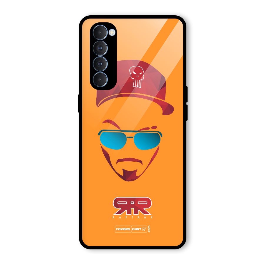 Raftaar Orange Glass Back Case for Oppo Reno4 Pro