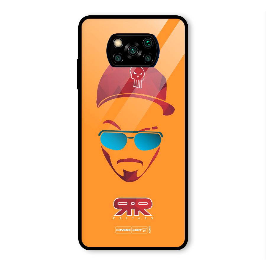 Raftaar Orange Glass Back Case for Poco X3 Pro