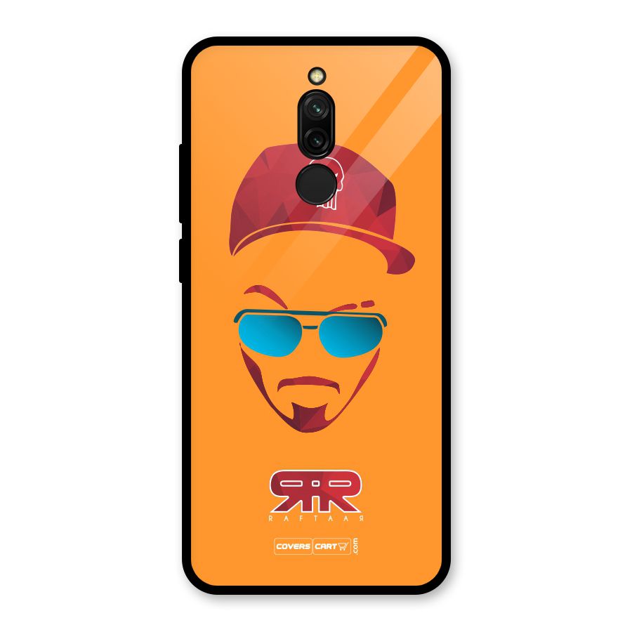 Raftaar Orange Glass Back Case for Redmi 8