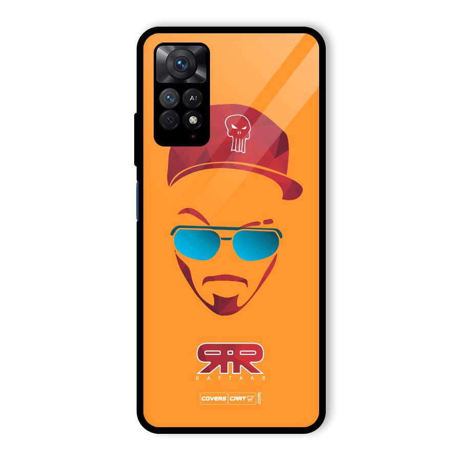 Raftaar Orange Glass Back Case for Redmi Note 11 Pro