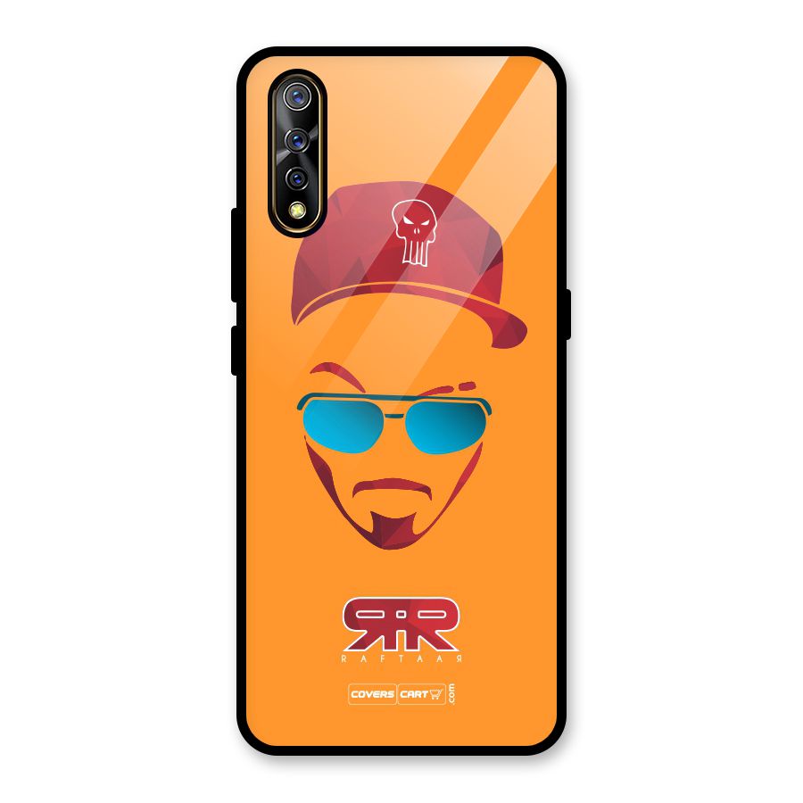 Raftaar Orange Glass Back Case for Vivo S1