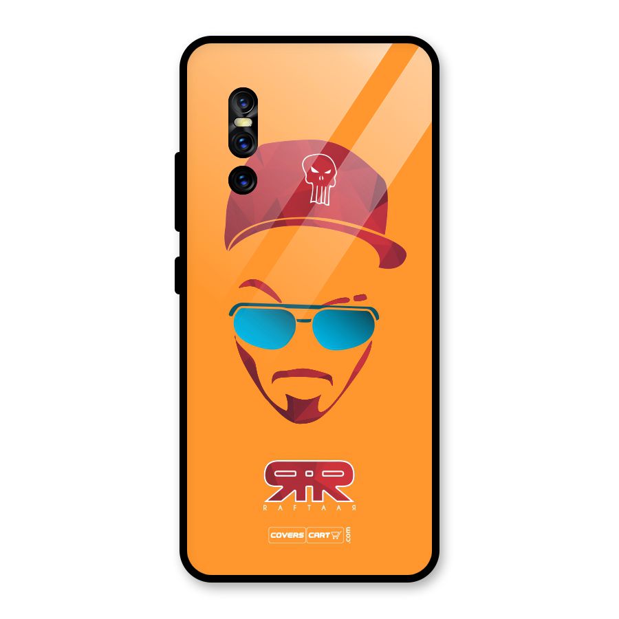 Raftaar Orange Glass Back Case for Vivo V15 Pro