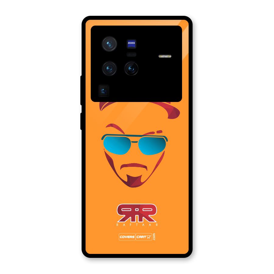 Raftaar Orange Glass Back Case for Vivo X80 Pro