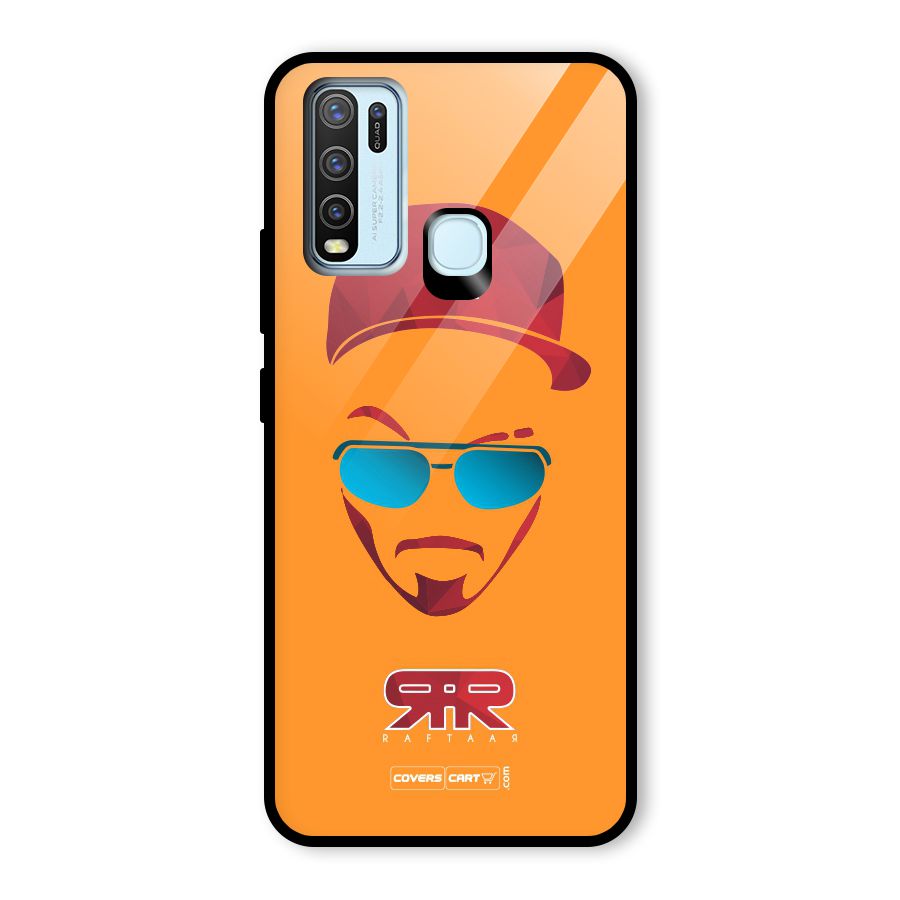 Raftaar Orange Glass Back Case for Vivo Y30