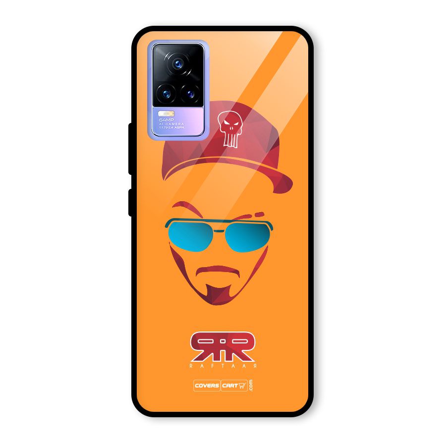 Raftaar Orange Glass Back Case for Vivo Y73