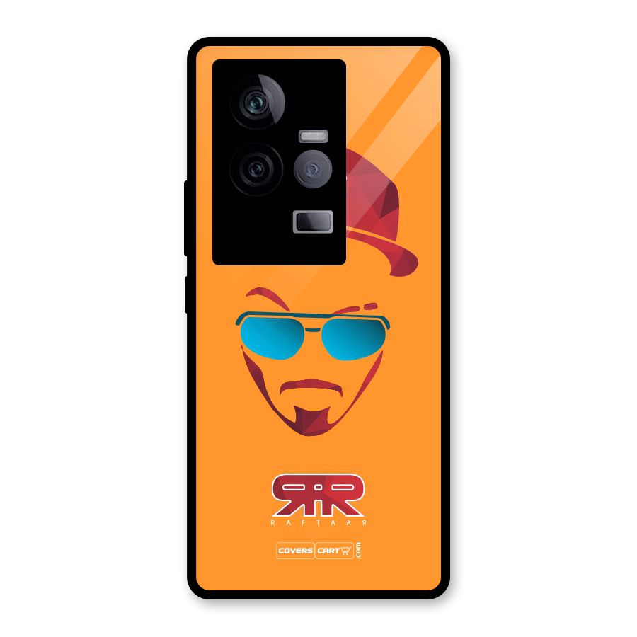 Raftaar Orange Glass Back Case for Vivo iQOO 11 5G