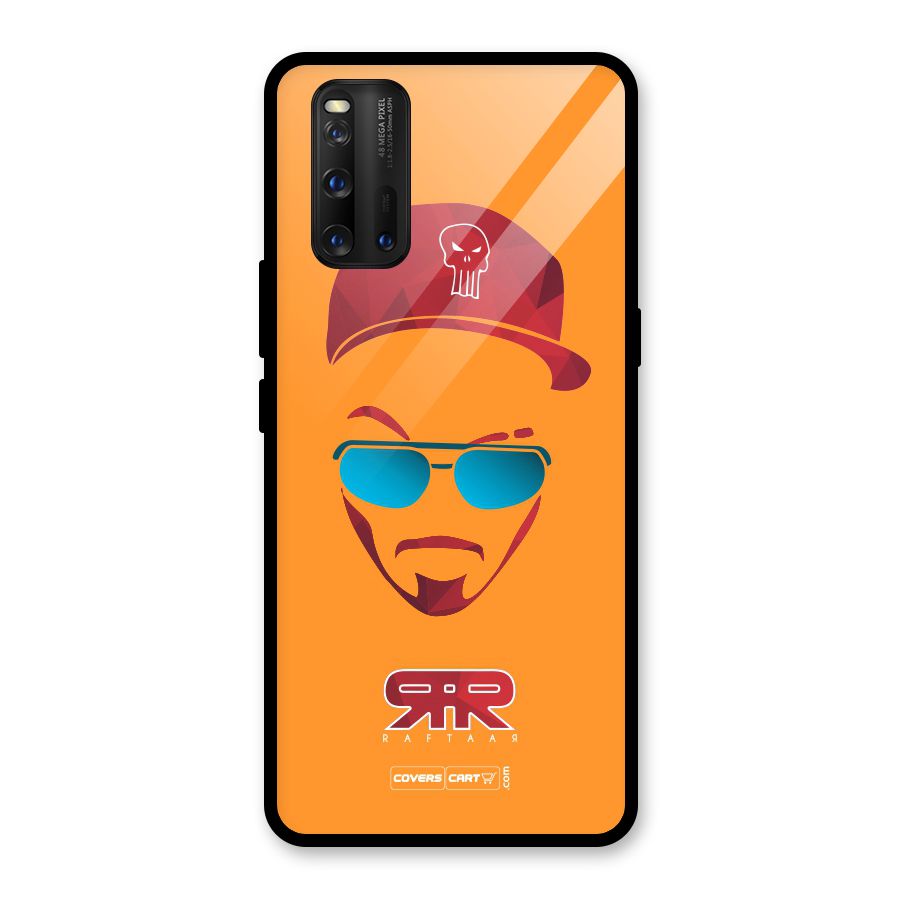 Raftaar Orange Glass Back Case for Vivo iQOO 3