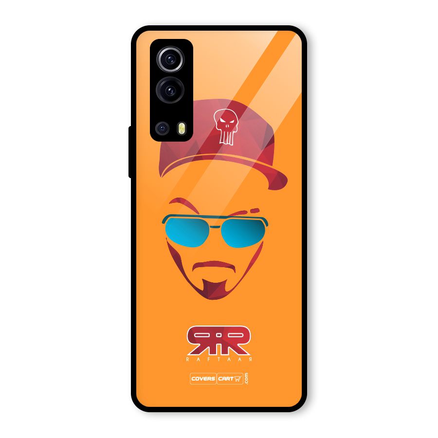 Raftaar Orange Glass Back Case for Vivo iQOO Z3