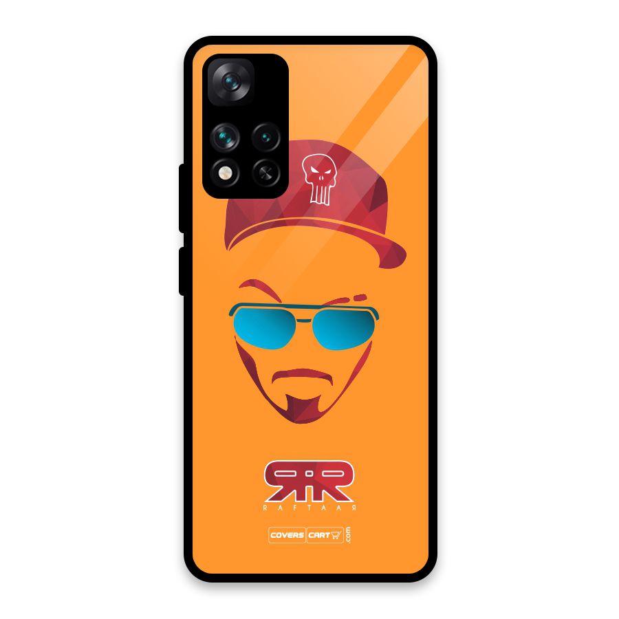 Raftaar Orange Glass Back Case for Xiaomi 11i HyperCharge 5G