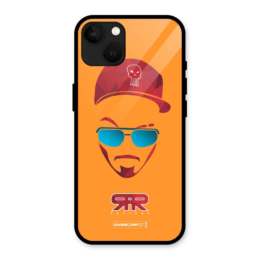 Raftaar Orange Glass Back Case for iPhone 13