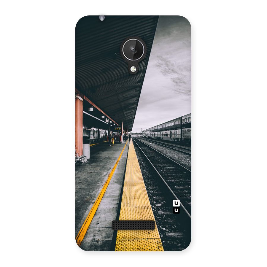 Railway Track Back Case for Micromax Canvas Spark Q380