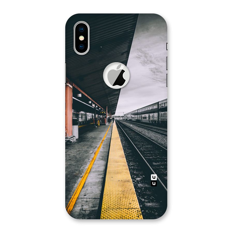 Railway Track Back Case for iPhone X Logo Cut