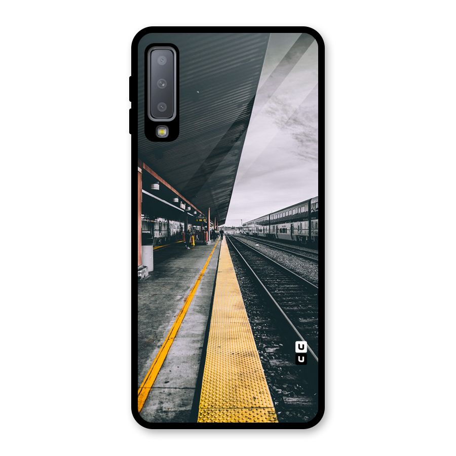 Railway Track Glass Back Case for Galaxy A7 (2018)